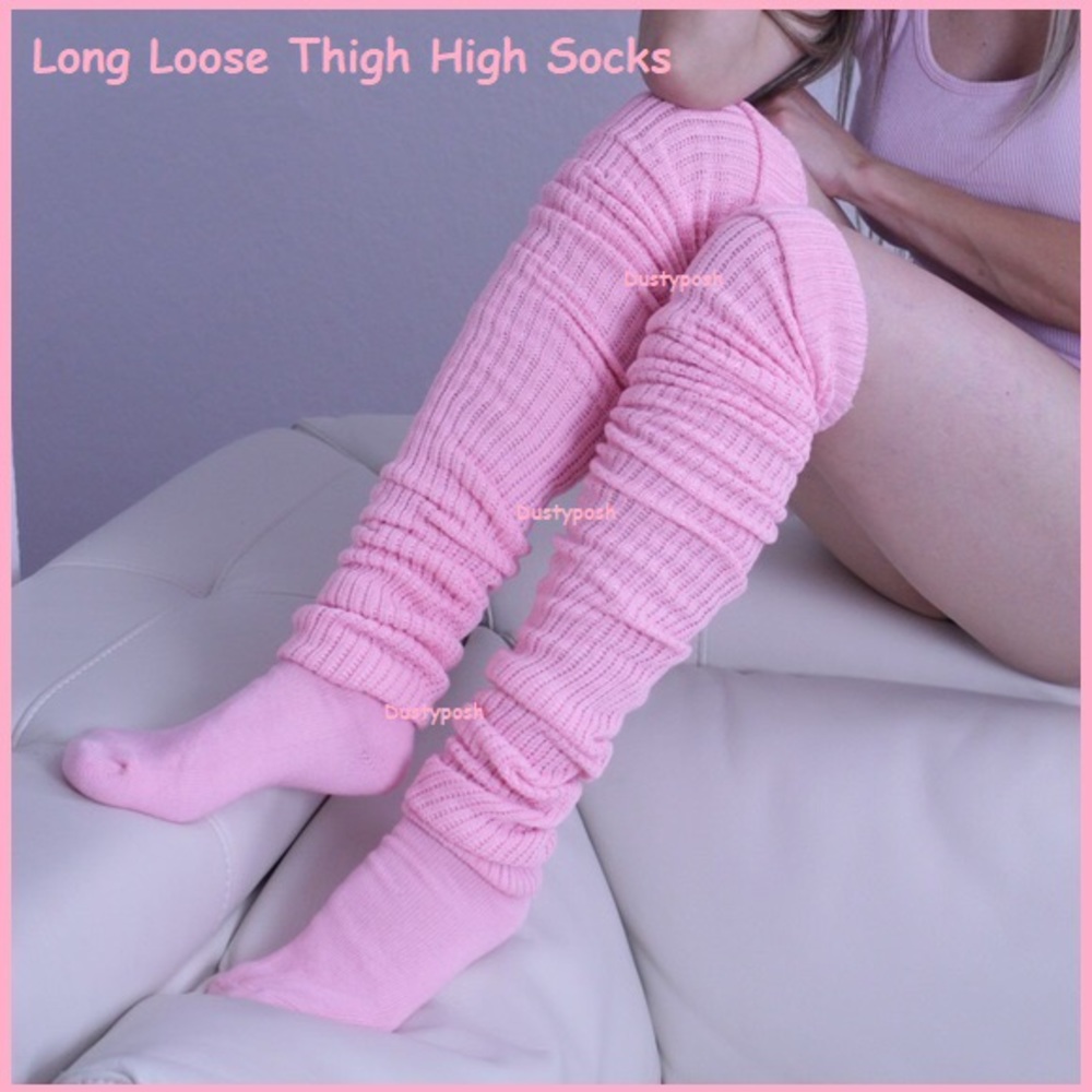 Long Loose Thigh High Socks Over The Knee Boot OTK Long Boot Fall Winter Sweater
